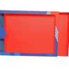 Boîte vitrine bleue et rouge