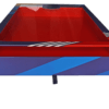 Boîte vitrine bleue et rouge